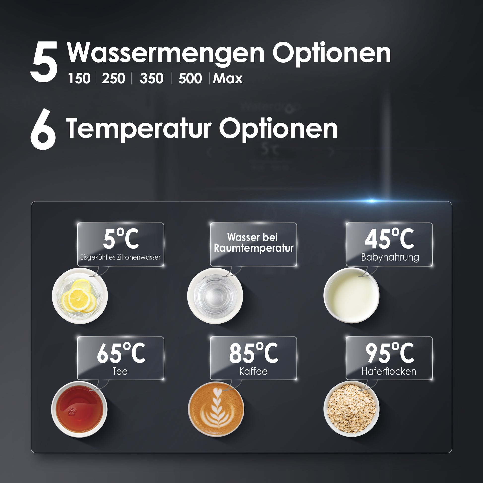 Waterdrop A1 Umkehrosmose Heiß-Kaltwasser-Spender mit CF-Ersatzfilter Combo