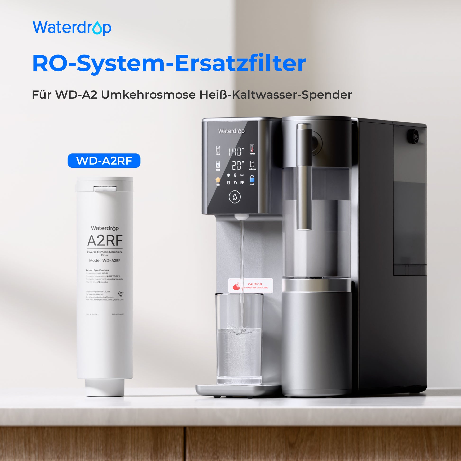 Waterdrop A2RF-RO Water Filter for WD A2 Countertop RO System