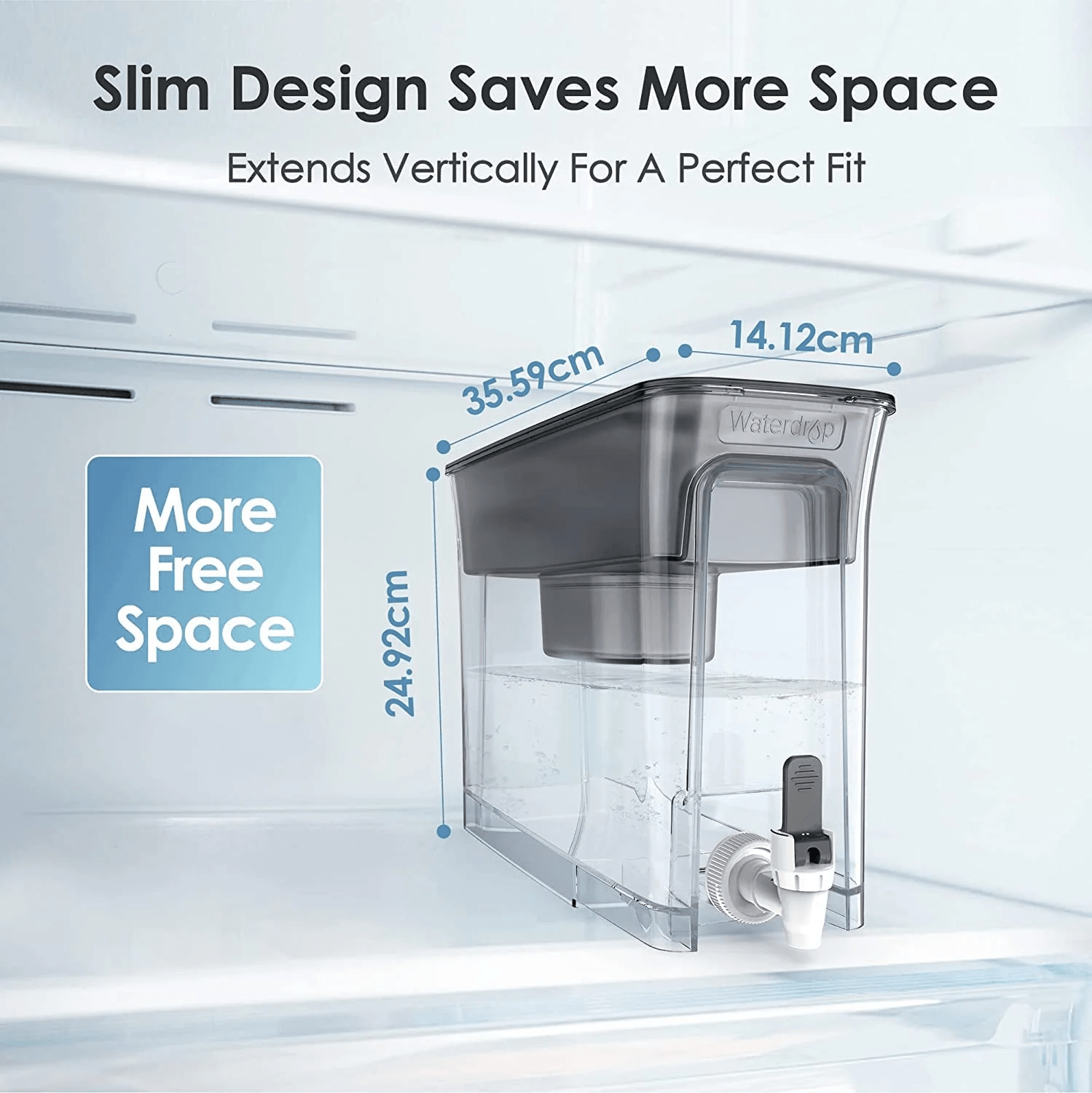 Waterdrop Slim Wasserfiltertank mit 1 × 60 Tage Filter WFD-40L