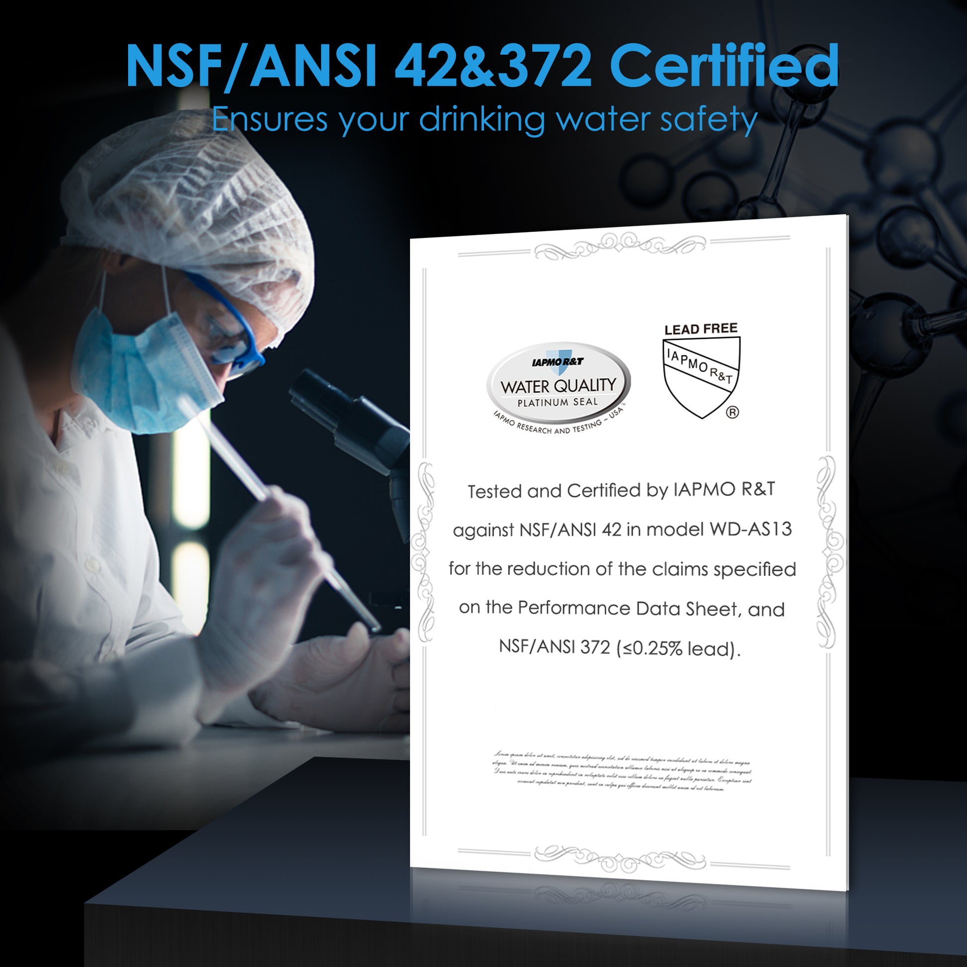 12-monatige Filterlebensdauer für den Austauschfilter unter dem Spülbecken für AS13