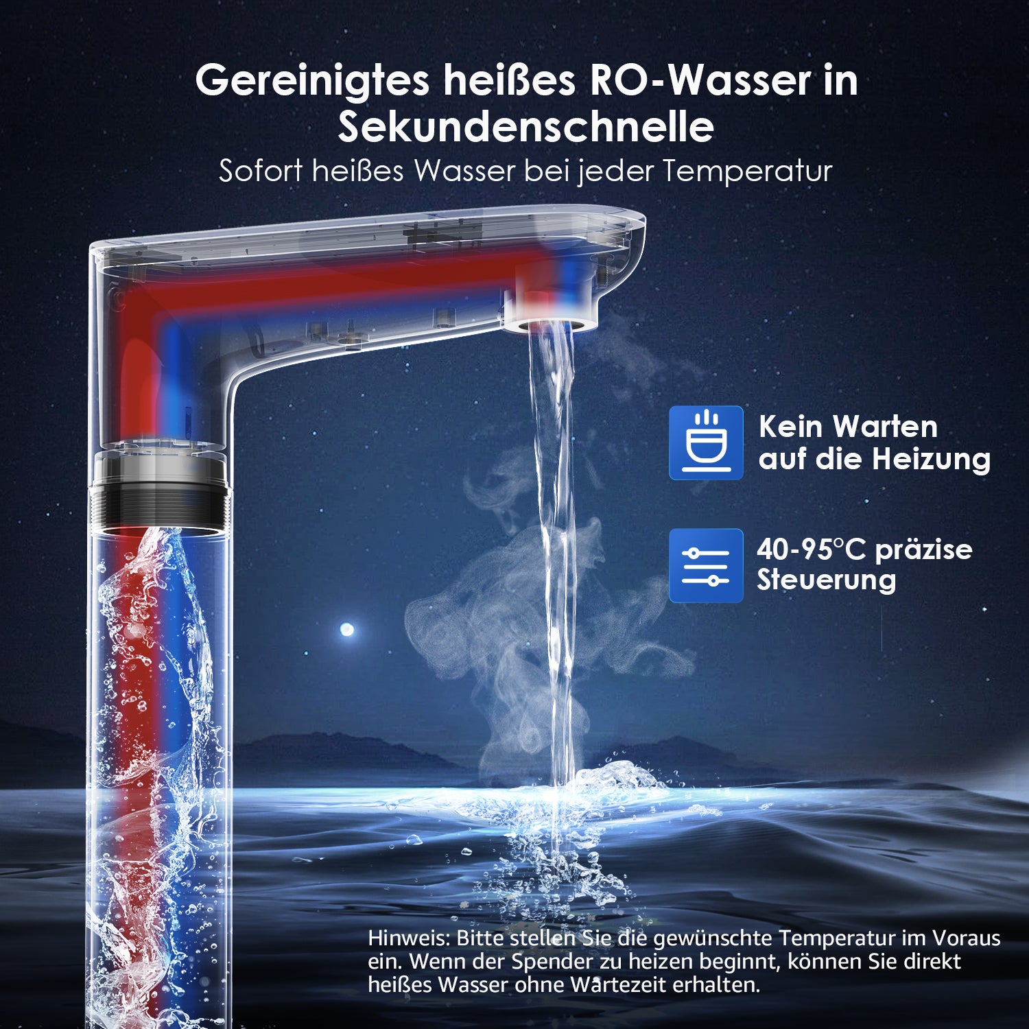 Waterdrop K6 Smart Umkehrosmose Wasserfilter mit Heißwasser