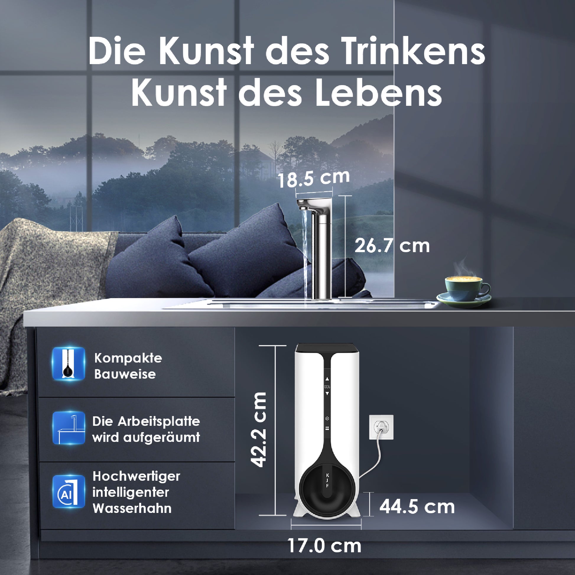 Waterdrop K6 Smart Umkehrosmose Wasserfilter mit Heißwasser