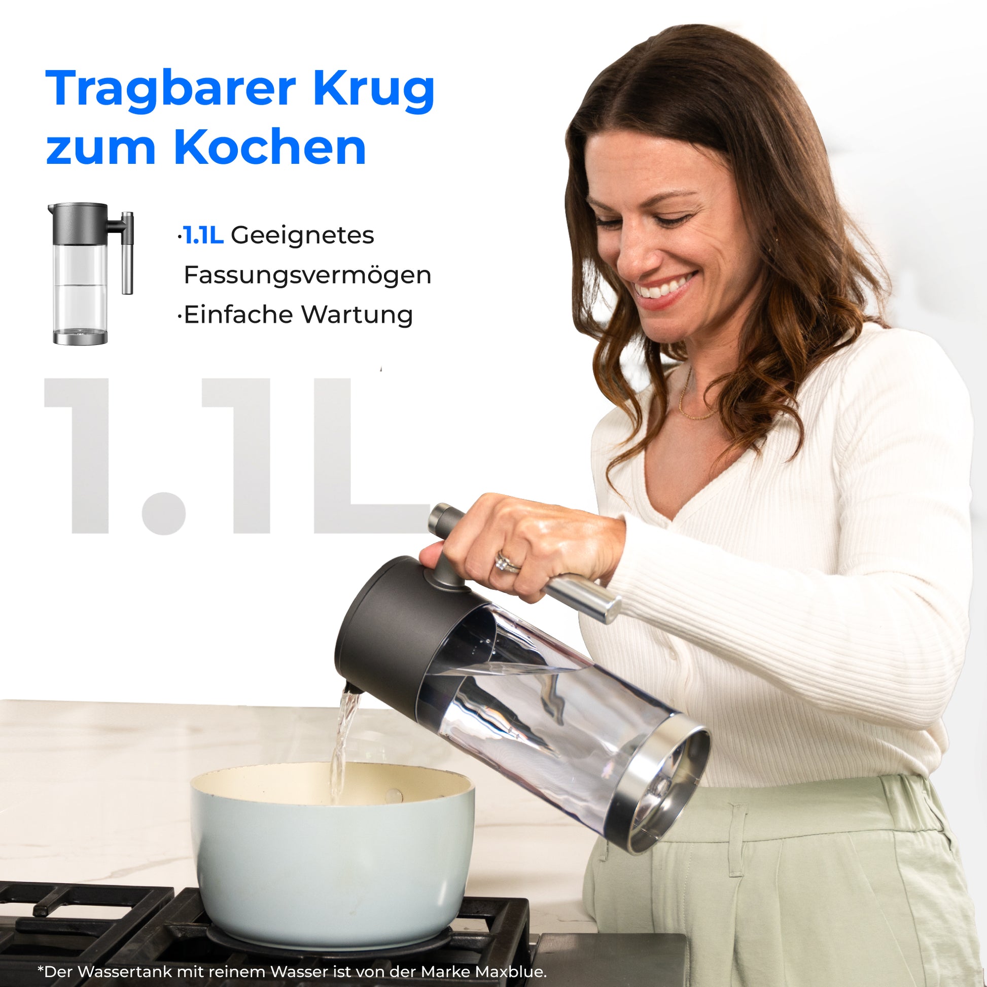 Waterdrop A2 Auftisch Umkehrosmose Wasserfilter mit Heißwasser