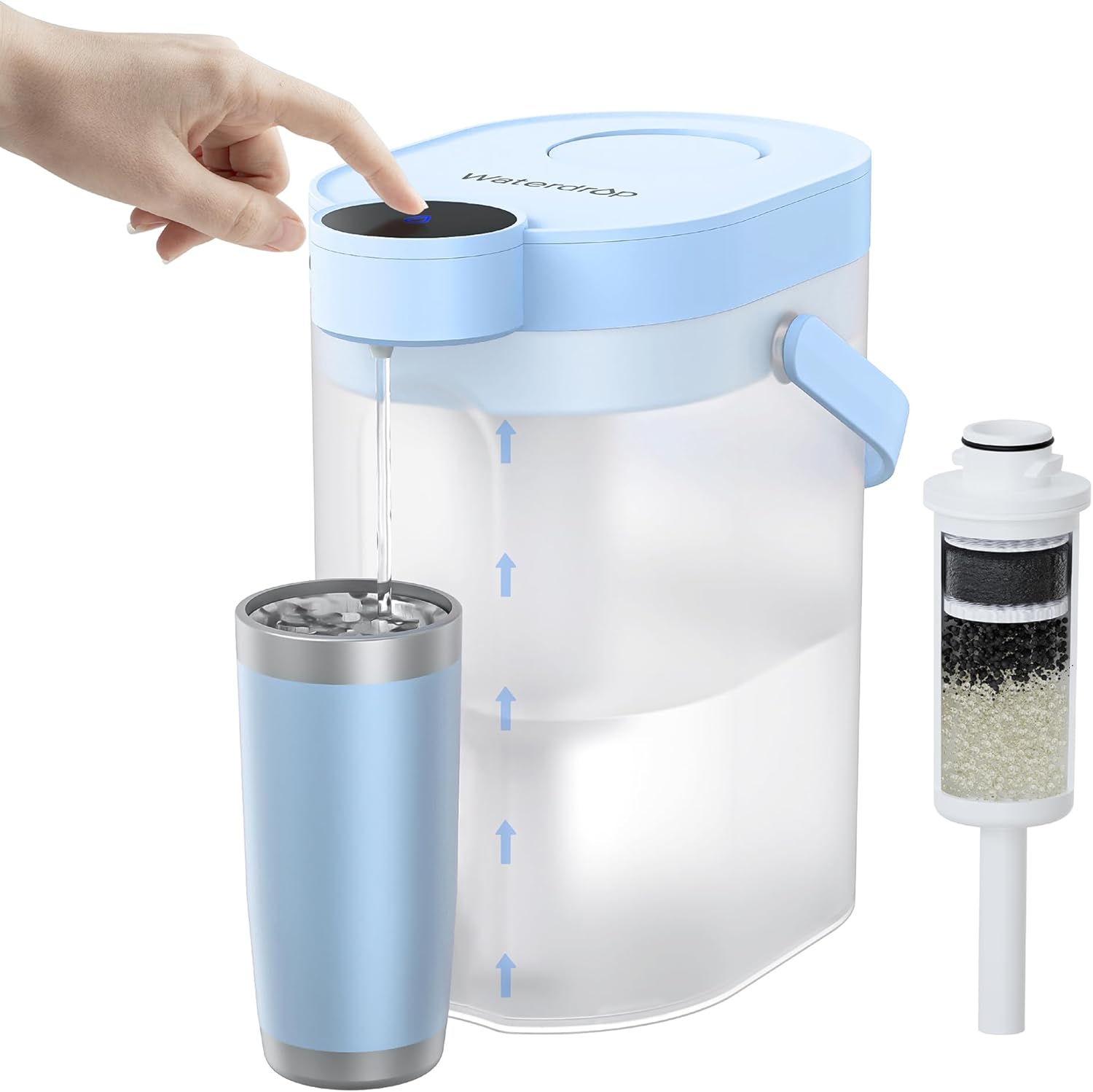 Waterdrop Eelektrisch Wasserspender ED06W, Weich Wasserfilter Reduziert Chlor