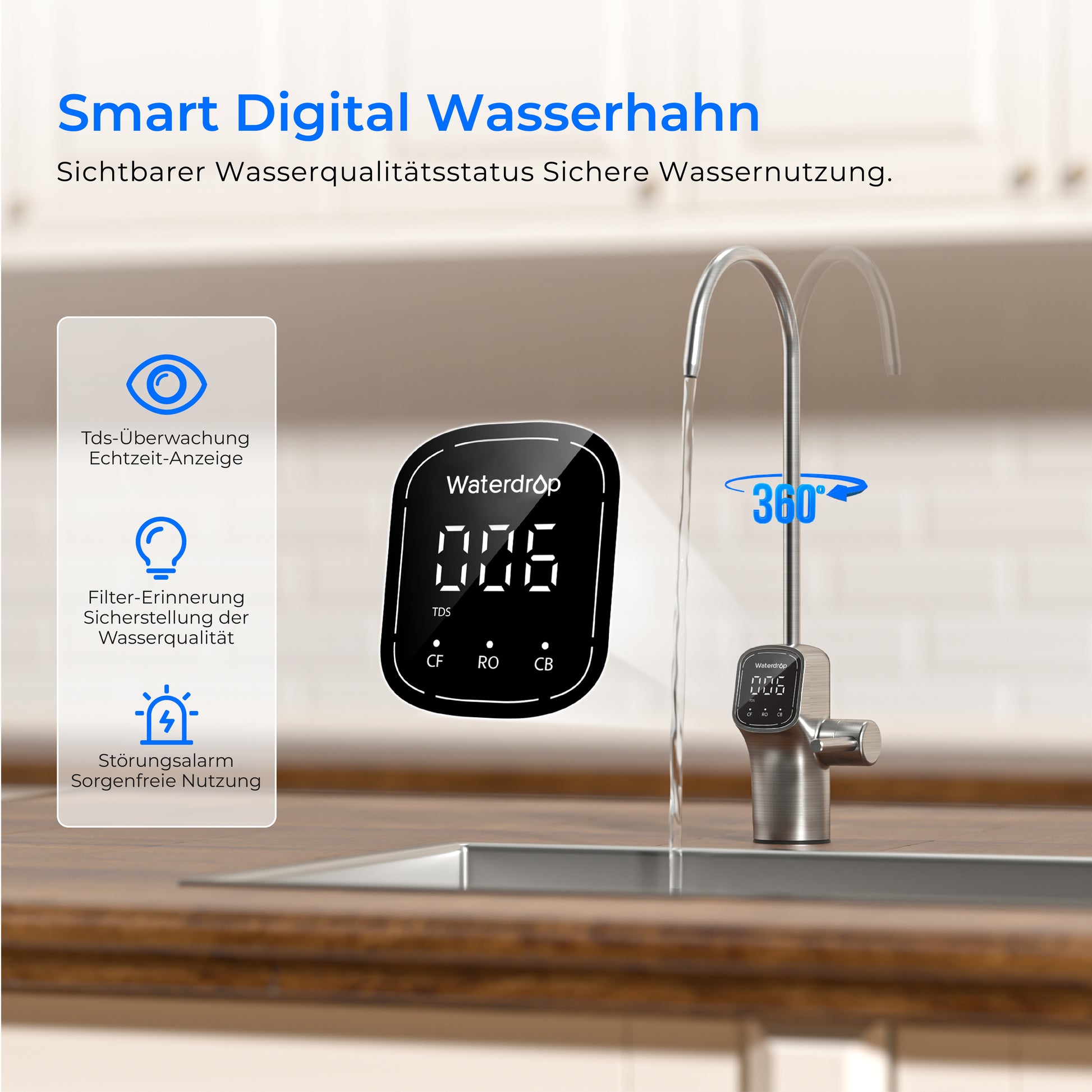 Waterdrop G3P800 Tankloser Umkehrosmose Wasserfilter 800 GPD