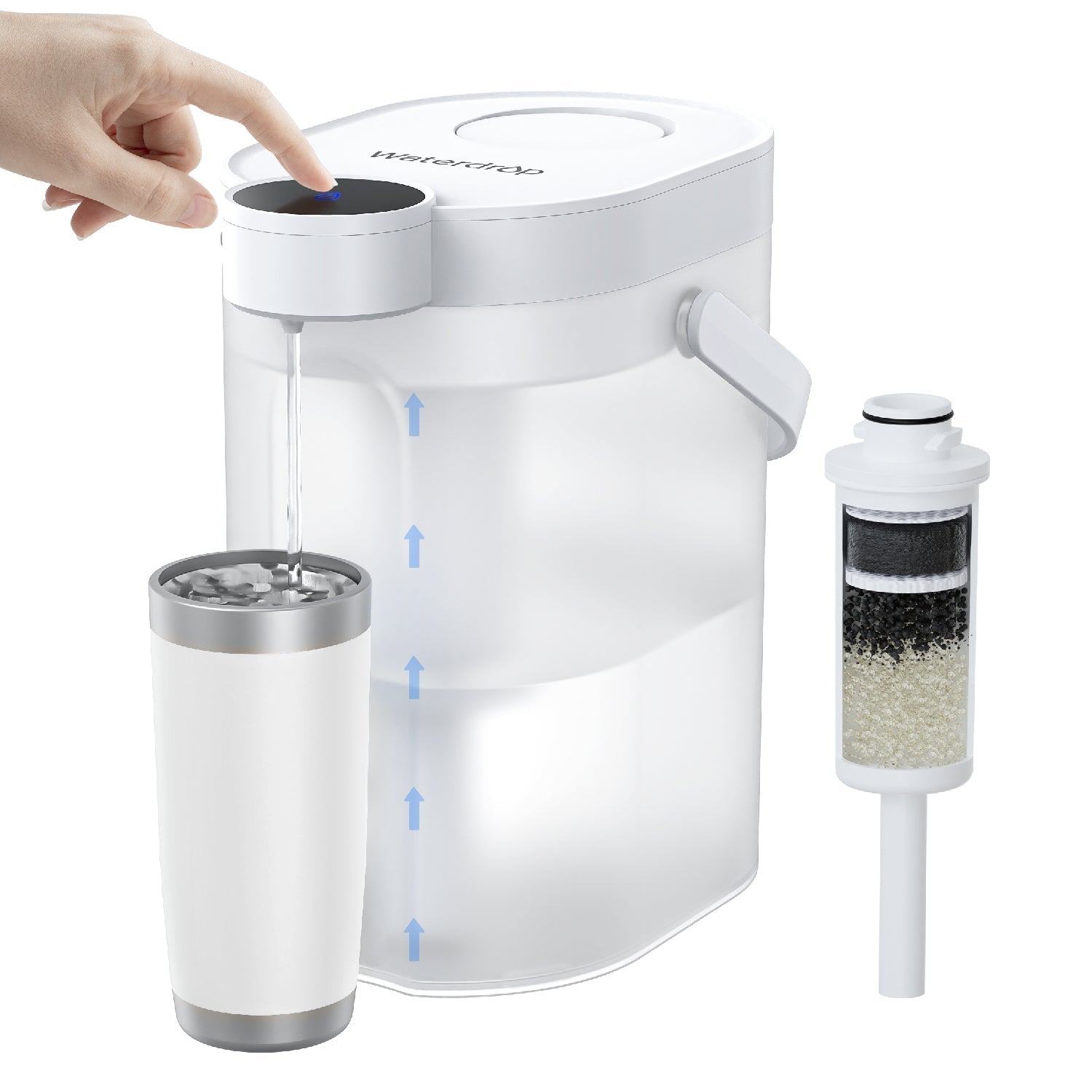 Waterdrop Eelektrisch Wasserspender ED06W, Weich Wasserfilter Reduziert Chlor