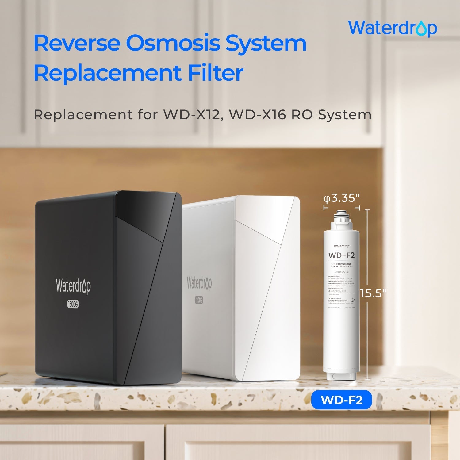 Waterdrop X12 RO Wasserfilter Ersatzfilter Combo Set - 1200GPD