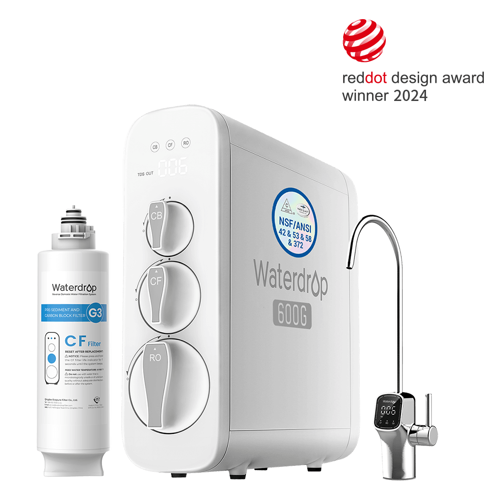 Waterdrop G3P600 Untertisch RO-Wasserfilter mit einem zusätzlichen CF-Filter - 600GPD