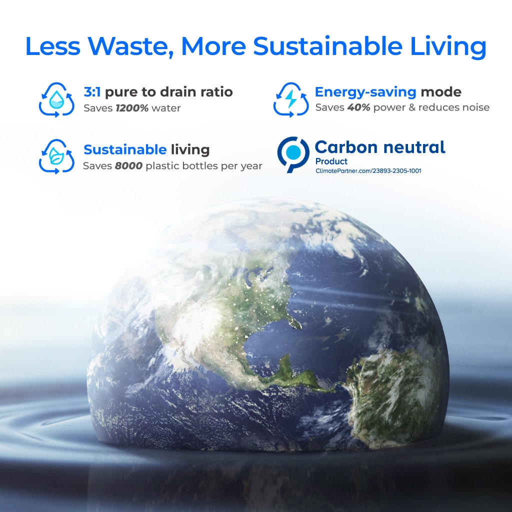 Waterdrop X16 Umkehrosmoseanlage mit Ersatzfilter-Kombination