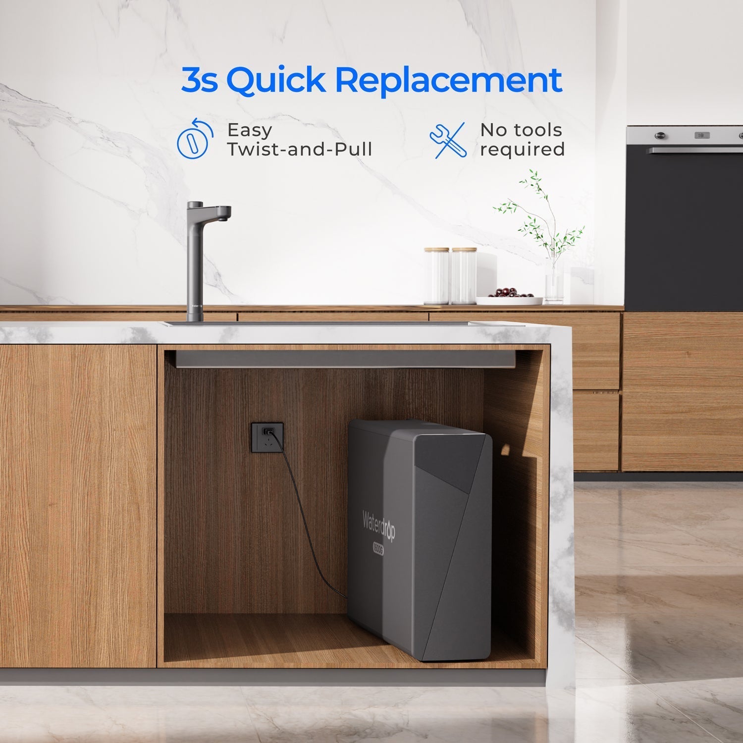 X16-F3 Ersatzfilter für Waterdrop X16 Umkehrosmose Wasserfilter | 1600 GPD