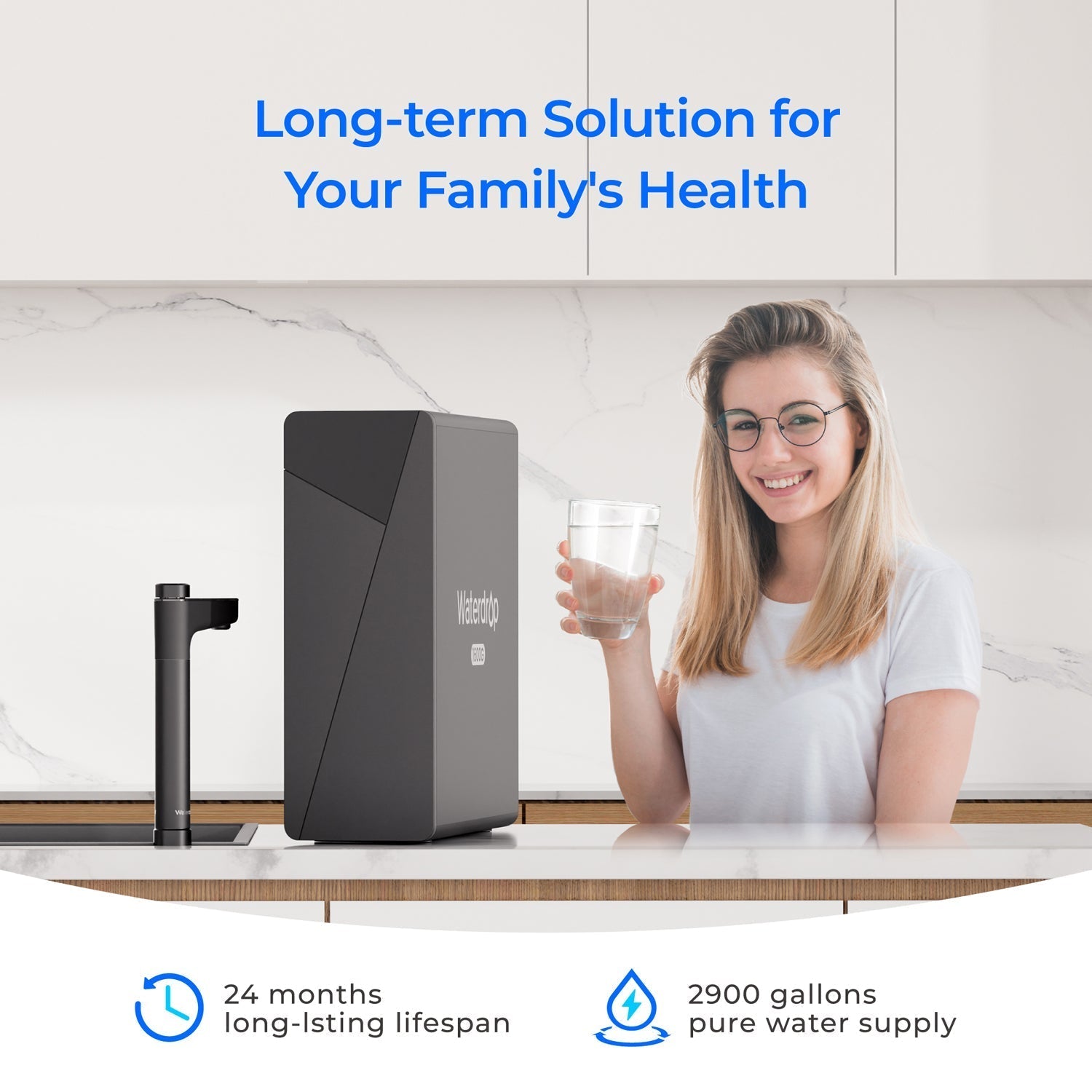 X16-F3 Ersatzfilter für Waterdrop X16 Umkehrosmose Wasserfilter | 1600 GPD