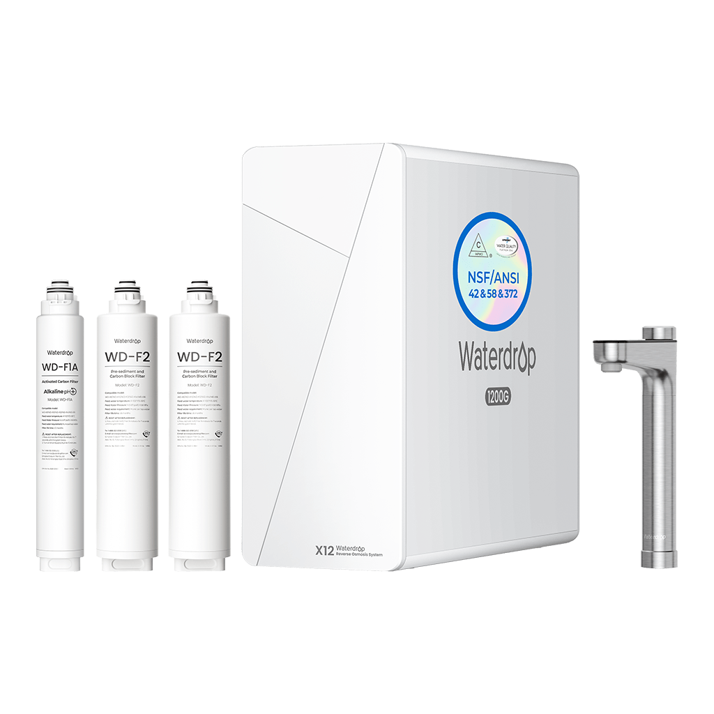 Waterdrop X-Serie Umkehrosmose-System, X12-F2A, 1 year combo