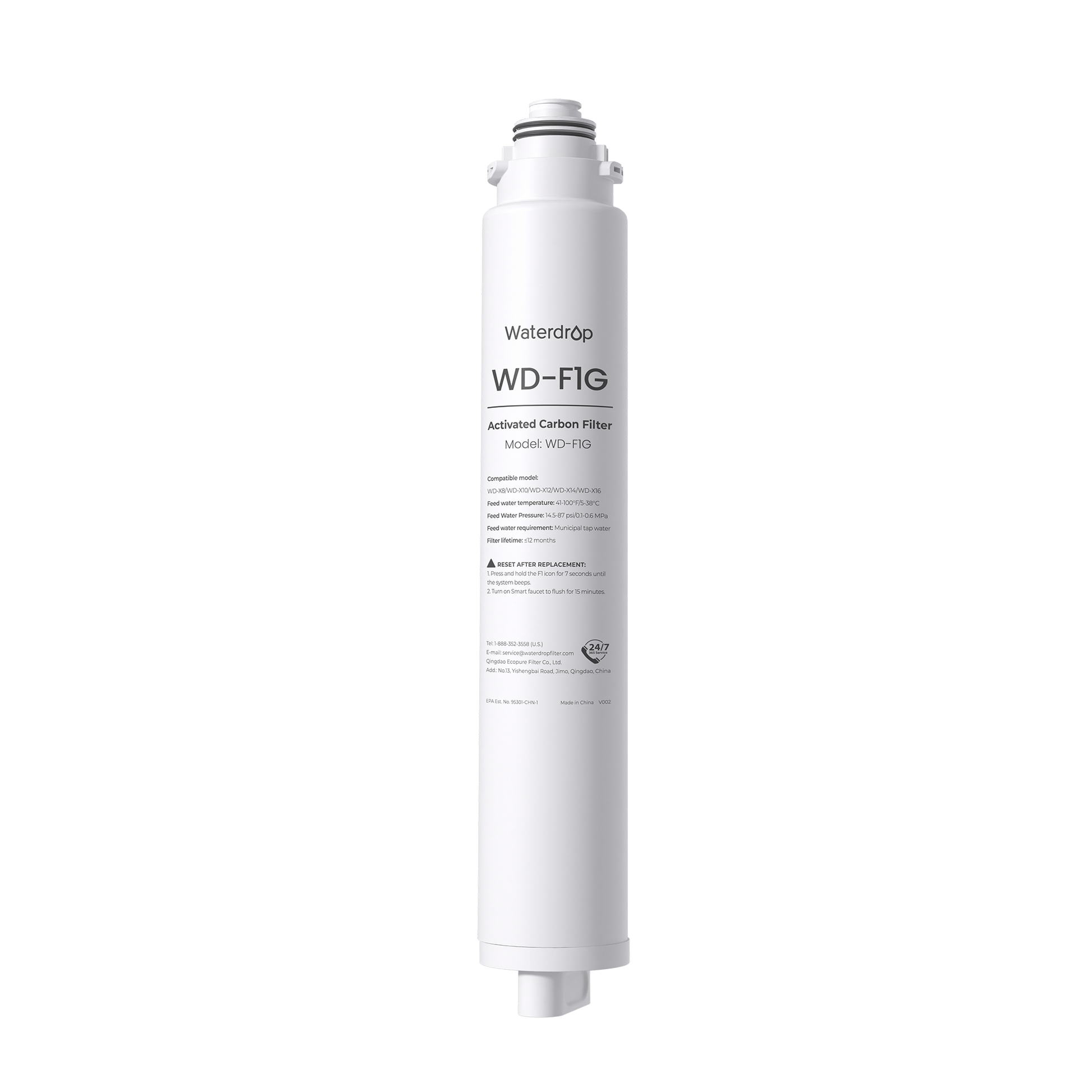 F1G filter for Waterdrop X8 reverse osmosis system