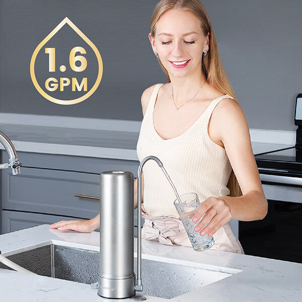 Schneller und gleichmäßiger Wasserfluss