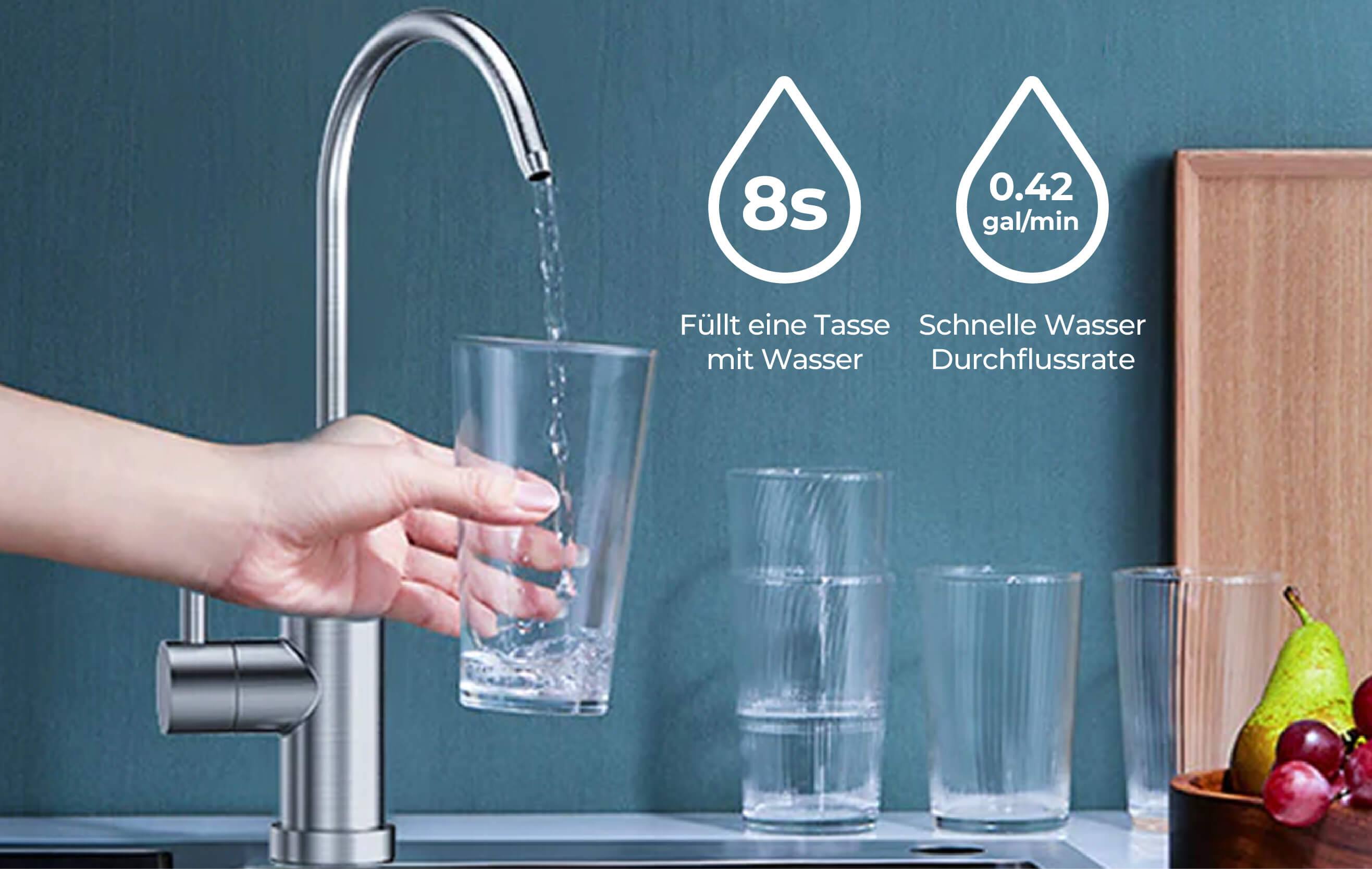600 GPD schneller Wasserdurchfluss