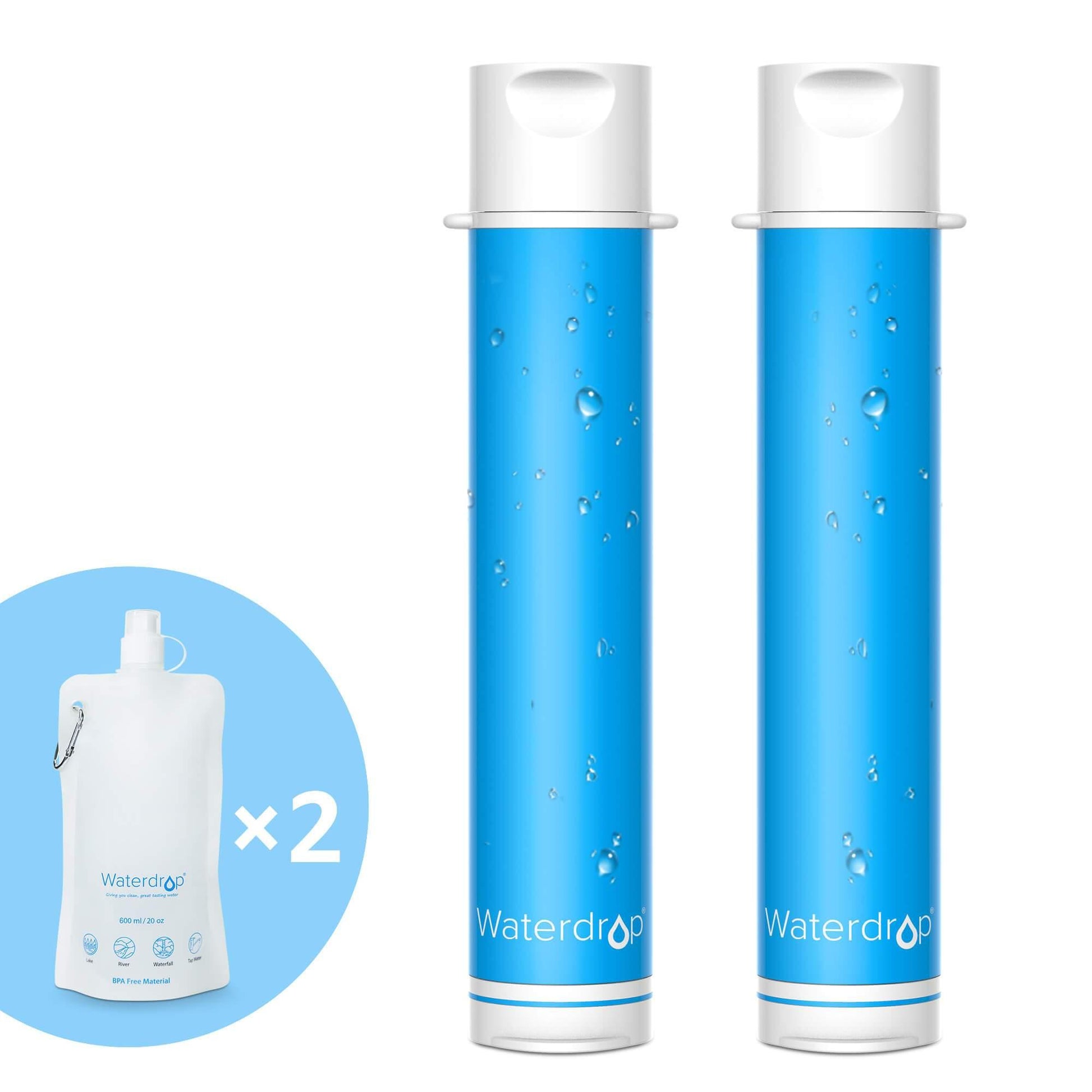 Paille filtrante à eau pour le camping, la randonnée, les voyages, la survie et la préparation aux situations d'urgence par Waterdrop