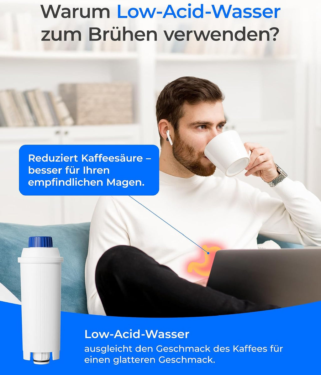 Waterdrop Low-Acid-Filterpatronen als Ersatz für De'Longhi DLSC002