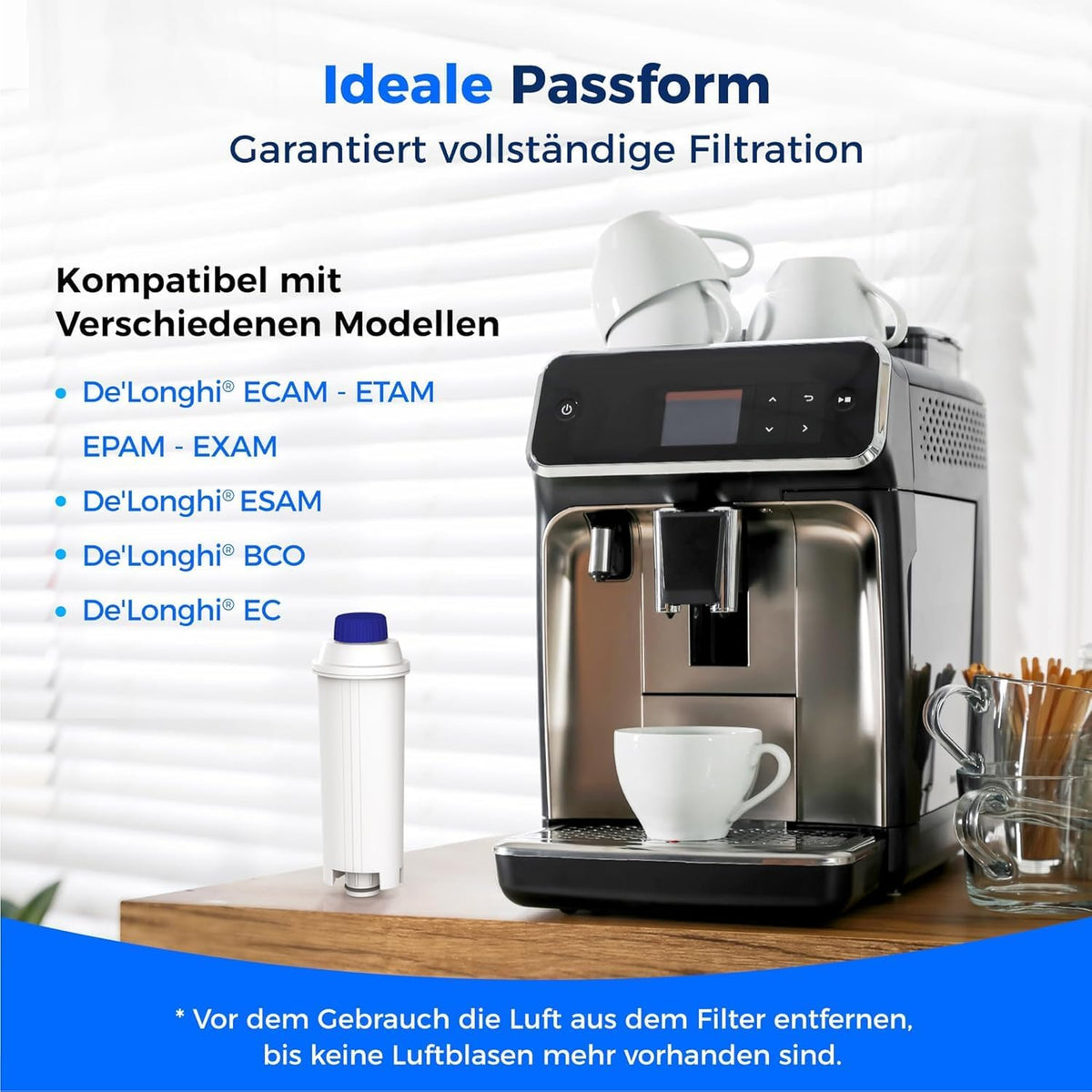 Ersatz für Wassertropfen-Kaffeefilter für den De'Longhi-Wasserfilter DLSC002
