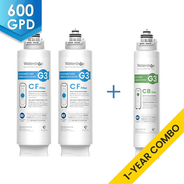 Waterdrop G3P600 RO Wasserfilter Ersatzfilter Combo Set