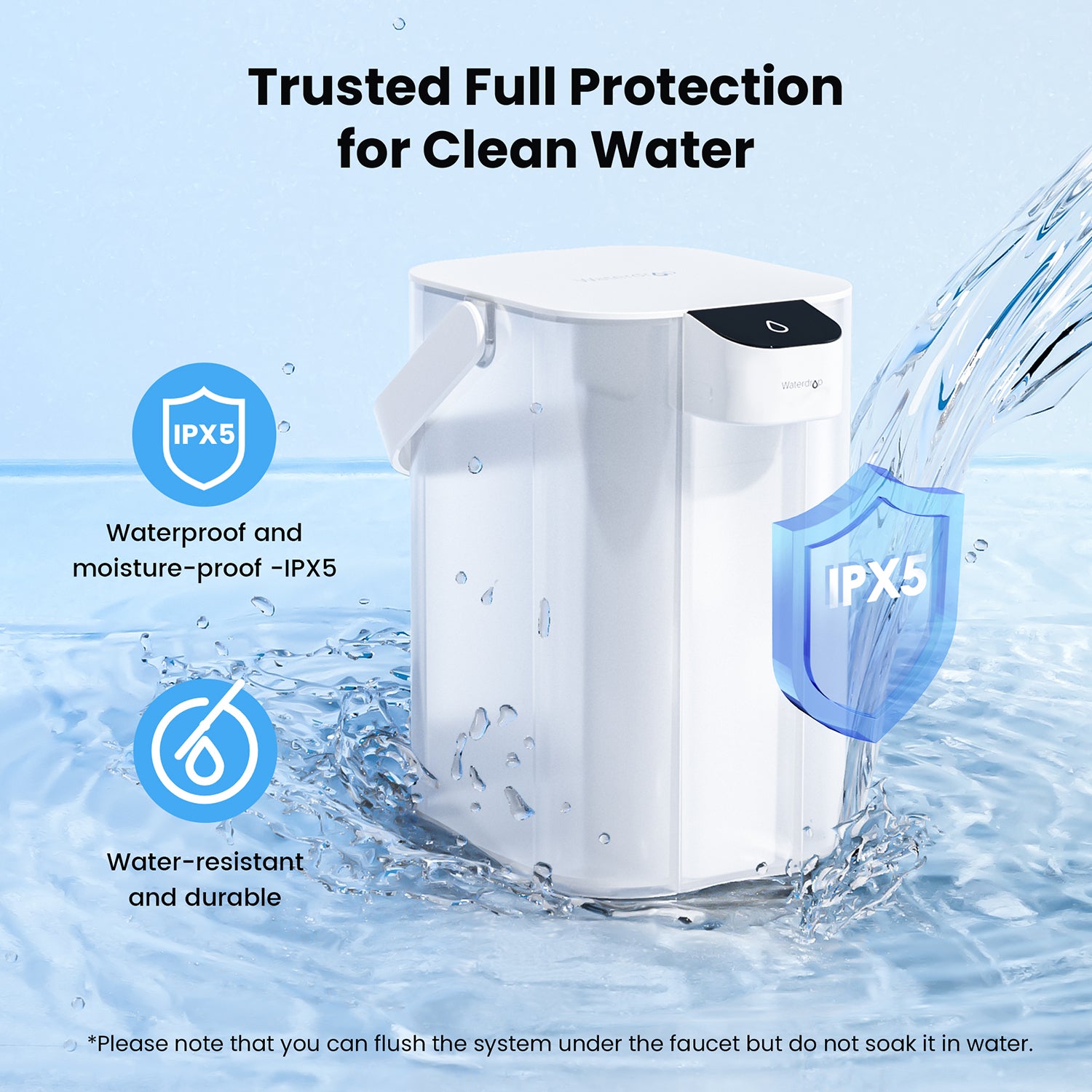 Waterdrop-Elektrokrug, ED01-Wasserfiltersystem für die Arbeitsplatte