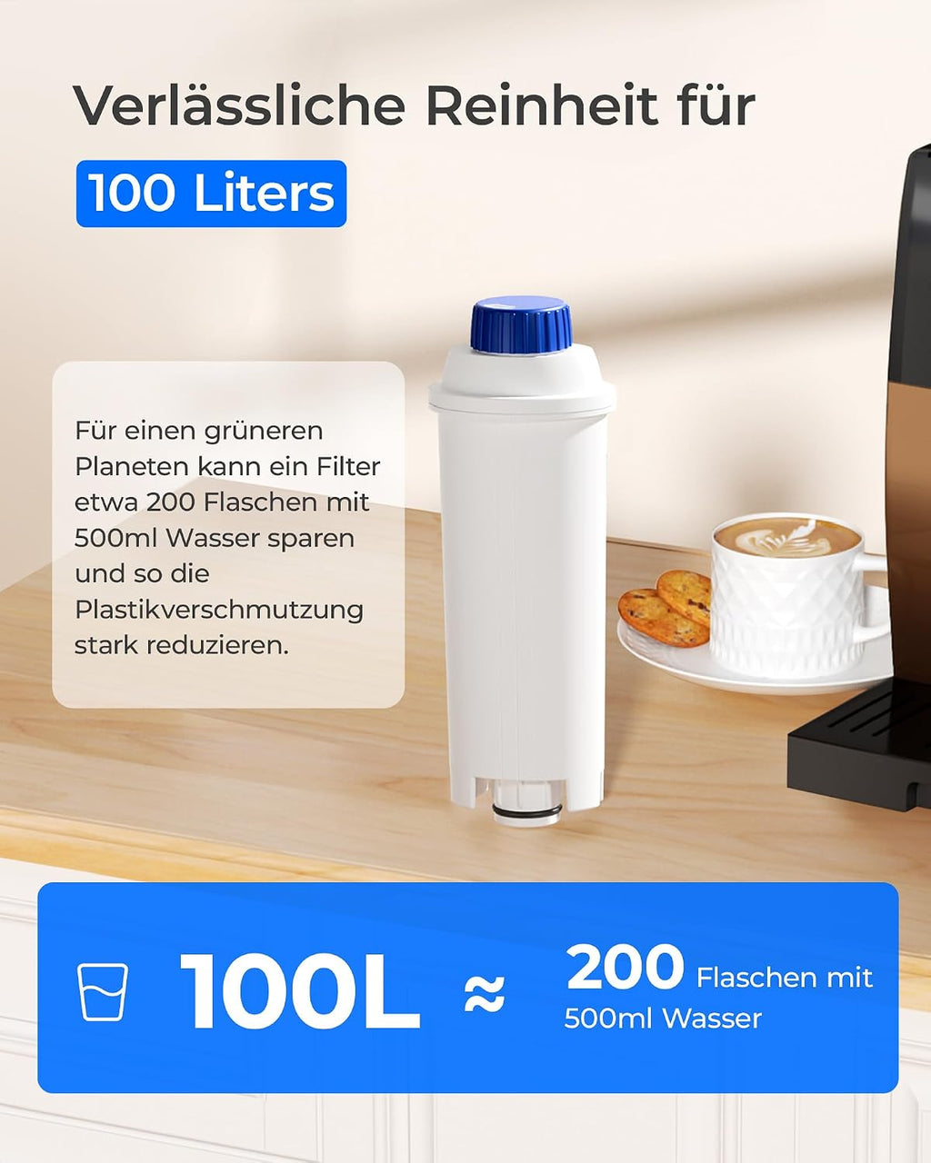 Waterdrop  Low-TDS Filter Cartridges Replacement for De'Longhi