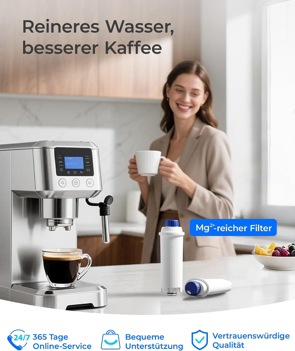 Waterdrop Mg²+ Filterpatronen als Ersatz für De'Longhi DLSC002