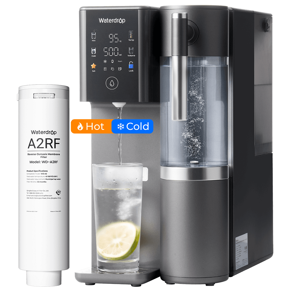 Waterdrop A2 Auftisch Umkehrosmose Heißwasser mit RO-Ersatzfilter A2RF Combo