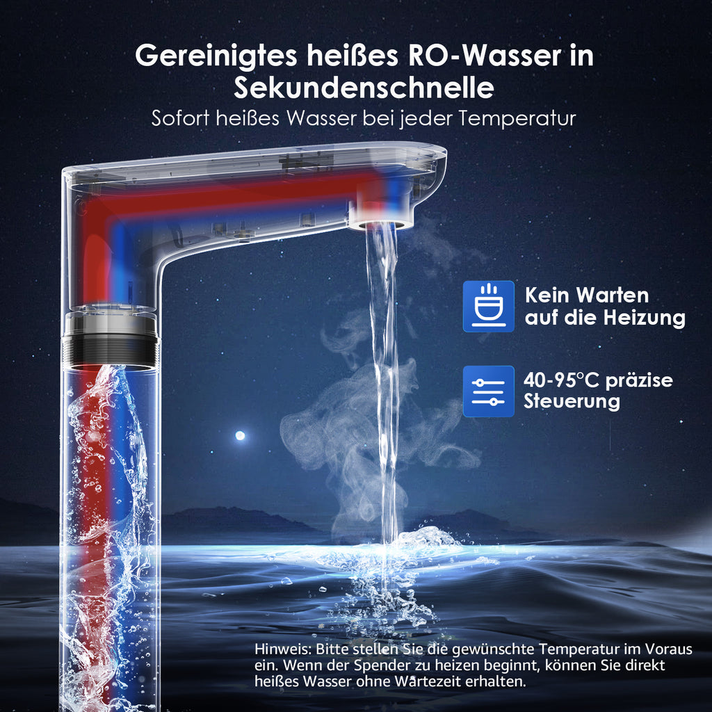 Waterdrop K6 Smart Umkehrosmose Wasserfilter mit Heißwasser