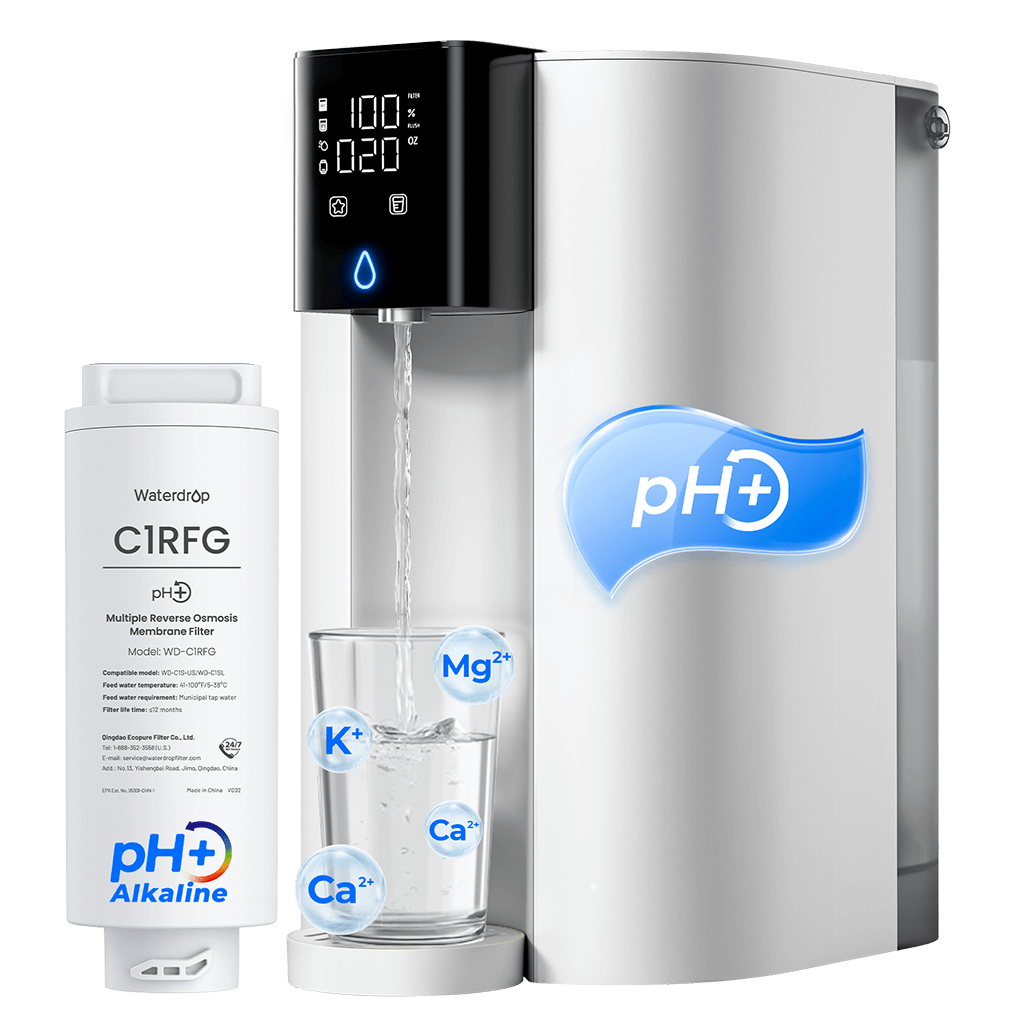 Waterdrop C1SL Alkalisches Umkehrosmose Arbeitsplatte mit C1RFG RO-Ersatzfilter Combo