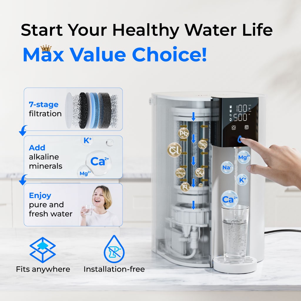 Waterdrop C1SL Alkalisches Umkehrosmose-System für die Arbeitsplatte