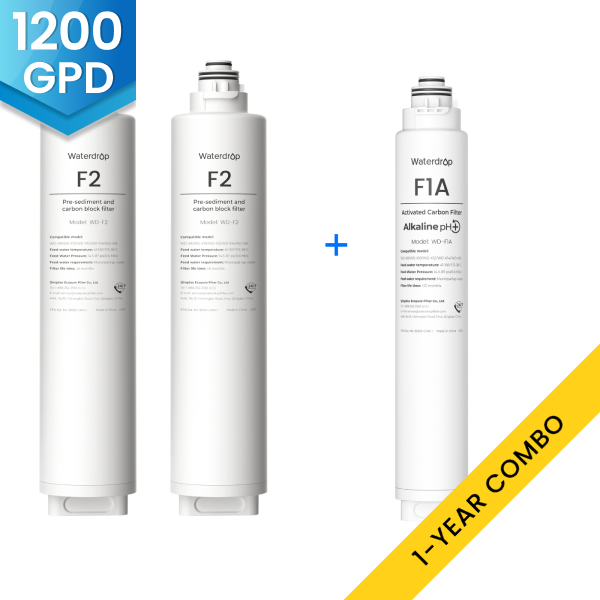 Waterdrop X12 RO Wasserfilter Ersatzfilter Combo Set - 1200GPD