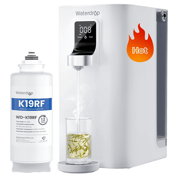 Waterdrop K19H Auftisch Umkehrosmose Wasserfilter mit UV mit K19RF RO-Ersatzfilter Combo