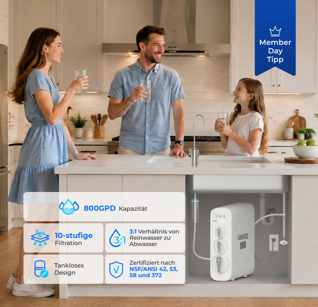 Waterdrop G3P800 Tankloser Umkehrosmose Wasserfilter 800 GPD