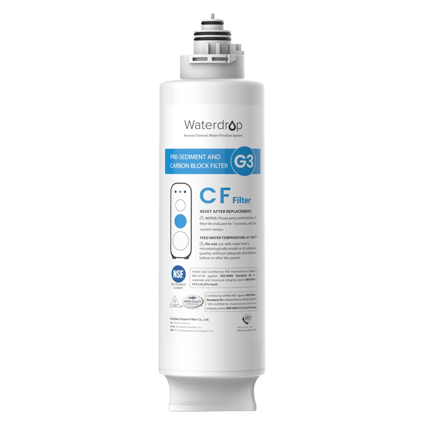 Waterdrop G3P800 RO Wasserfilter Ersatzfilter Combo Set - 800GPD