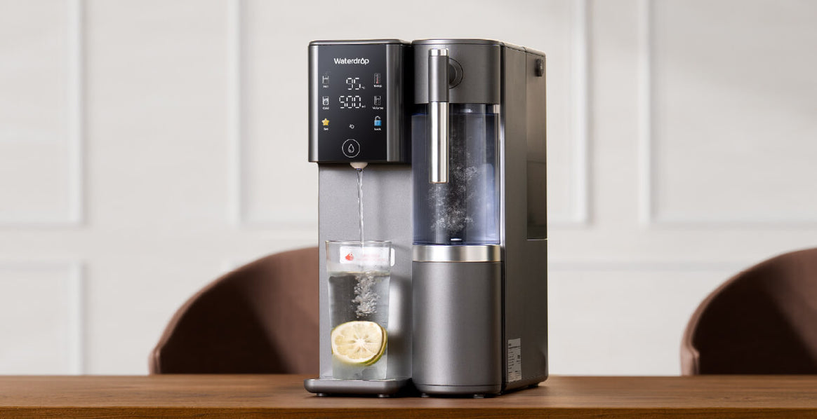Waterdrop A2 Auftisch Umkehrosmose Wasserfilter mit Heißwasser