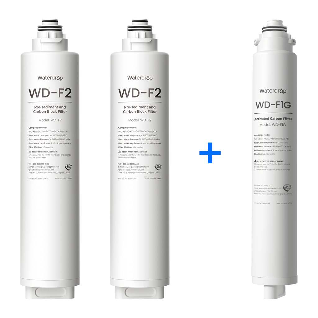 Waterdrop X8 RO-System Ersatzfilter-Kombiset – 800 GPD