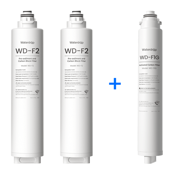 Waterdrop X8 RO-System Ersatzfilter-Kombiset – 800 GPD