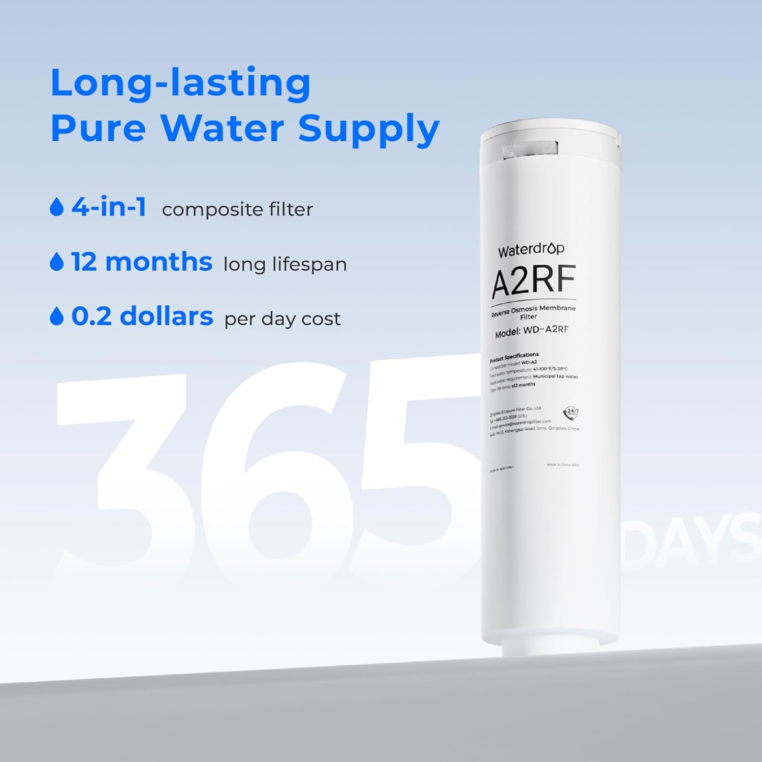 WD-A2RF Filter für Waterdrop A2 Umkehrosmose-System, 2-Year COMBO