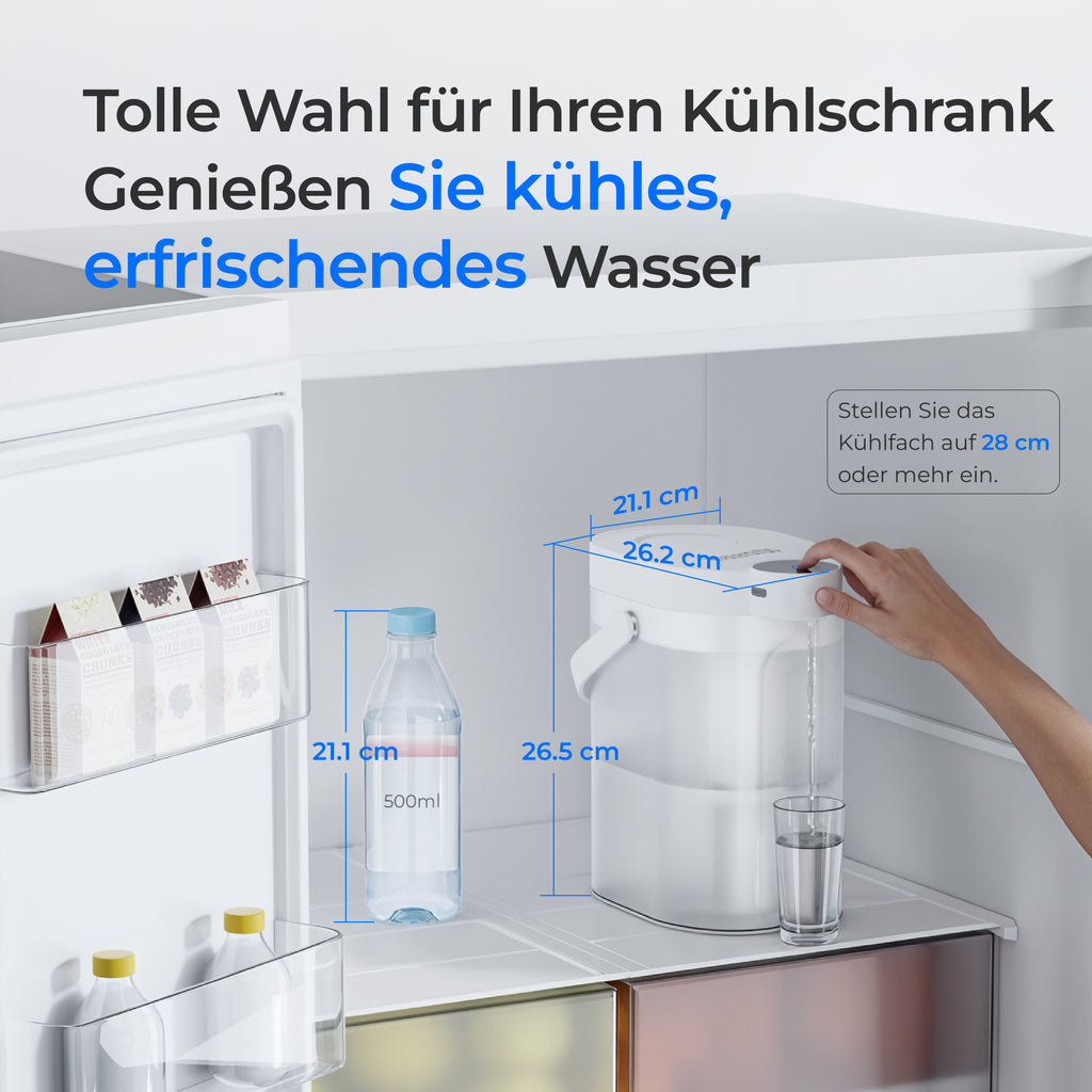 Waterdrop Eelektrisch Wasserspender ED06W, Weich Wasserfilter Reduziert Chlor