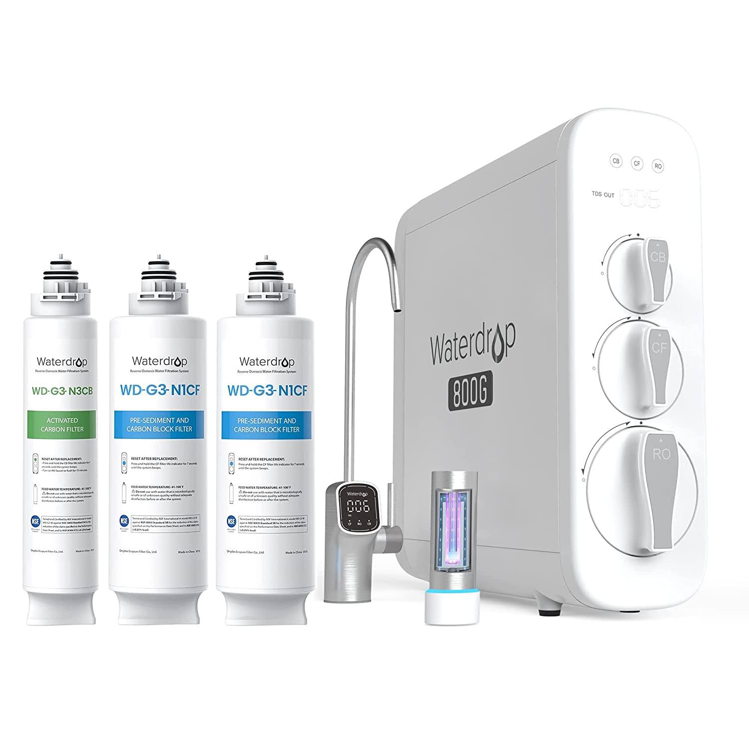 800 GPD Tankloses RO-System mit UV-Sterilisationslicht - 2 year combo