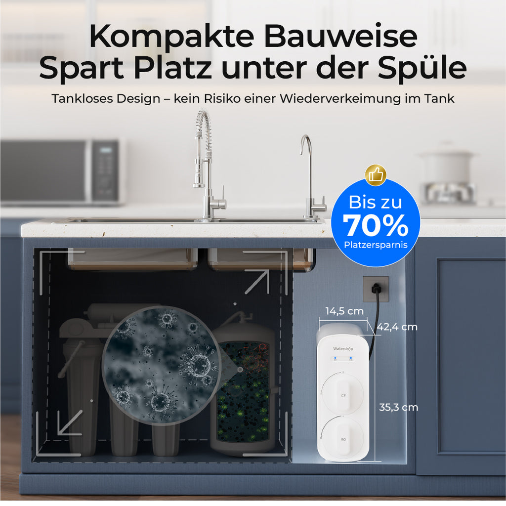 Waterdrop G5P500A Alkalische Umkehrosmoseanlage mit Wasserhahn