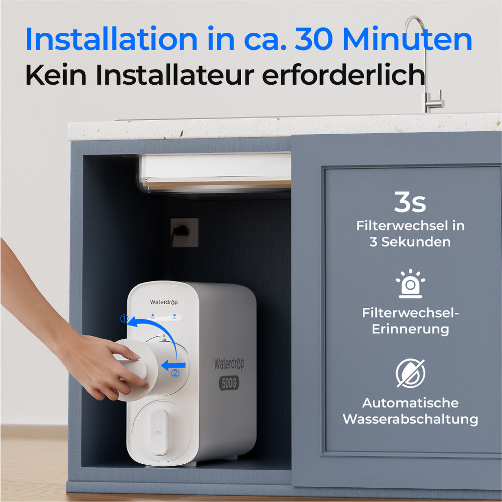 Waterdrop G5P500A Alkalische Umkehrosmoseanlage mit Wasserhahn