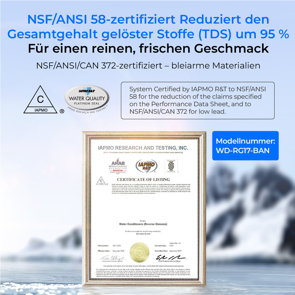 Waterdrop G5P700A Alkalischer Umkehrosmose Wasserfilter 700 GPD