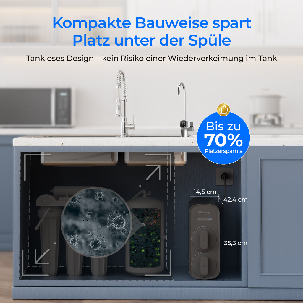 Waterdrop G5P700A Alkalischer Umkehrosmose Wasserfilter 700 GPD