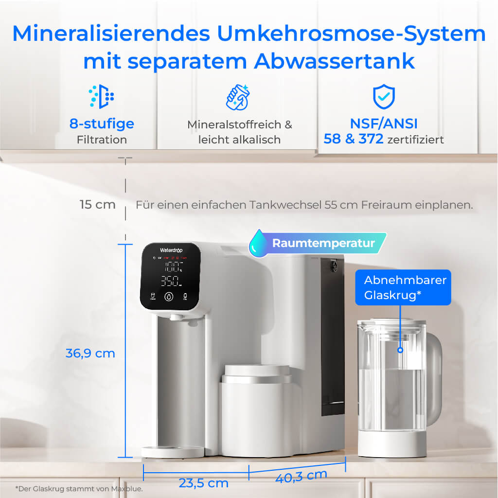 Waterdrop M6SL Auftisch Umkehrosmose System mit Mineralisierung