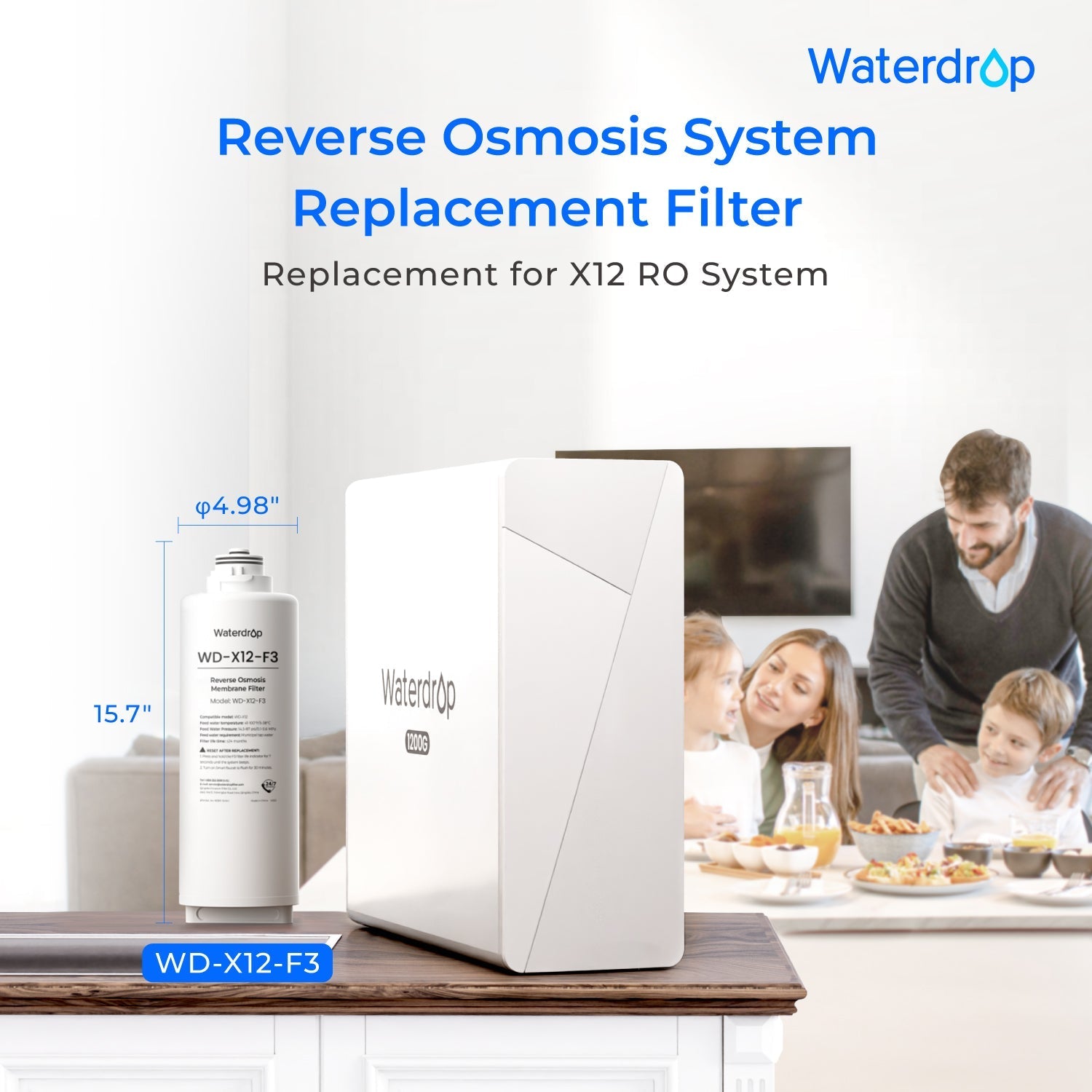 Waterdrop X12 RO Wasserfilter Ersatzfilter Combo Set - 1200GPD