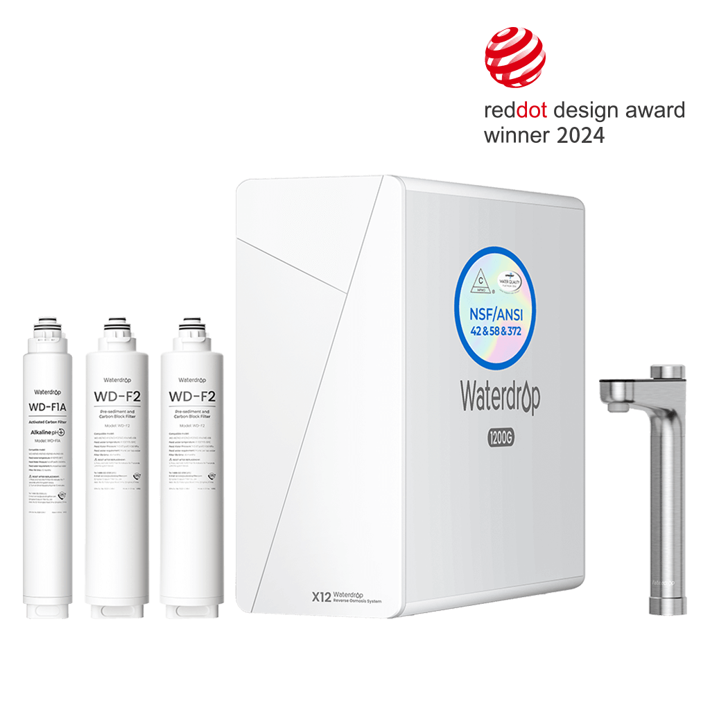 Waterdrop X-Serie Umkehrosmose-System, X12-F2A, 1 year combo