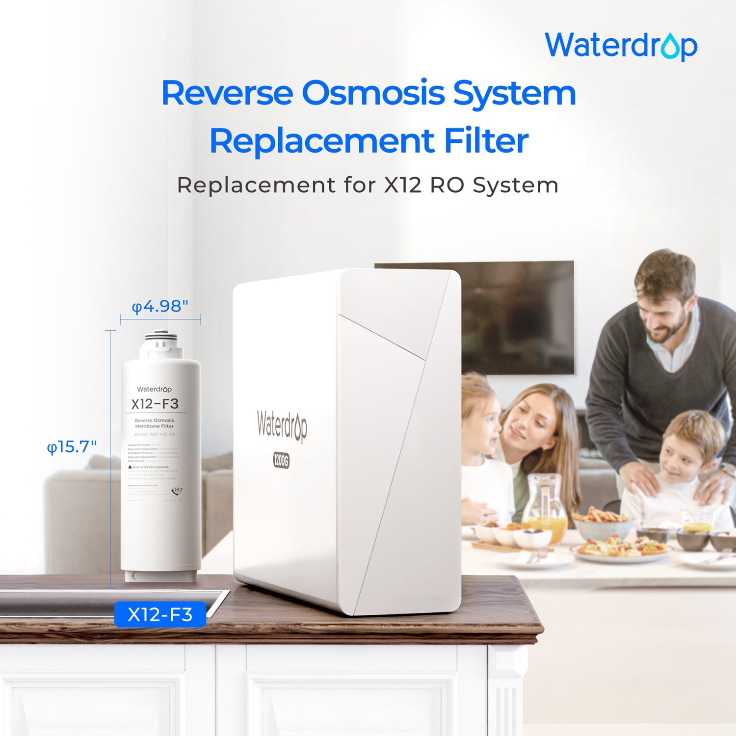X12-F3 Filter für Waterdrop X12 Umkehrosmoseanlage | 1200 GPD