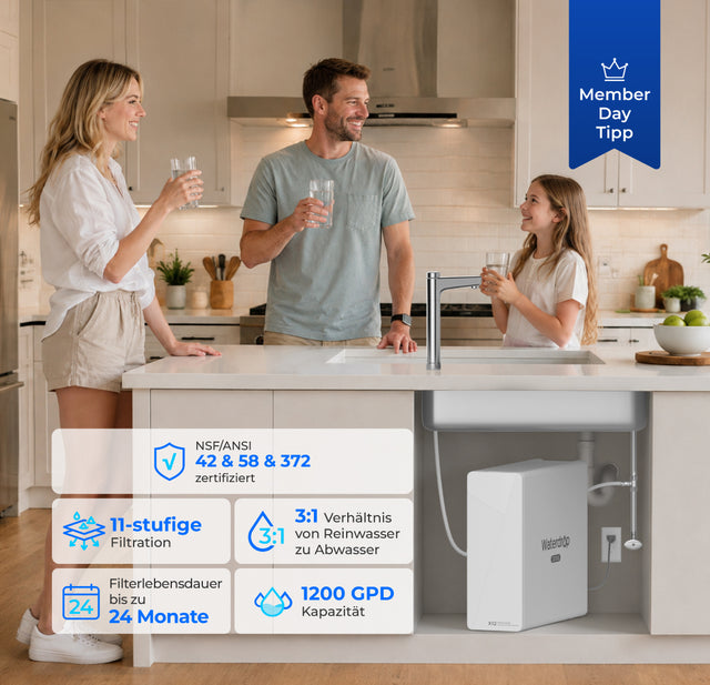 Waterdrop X12 Alkalischer Tankloser Umkehrosmose Wasserfilter 1200 GPD