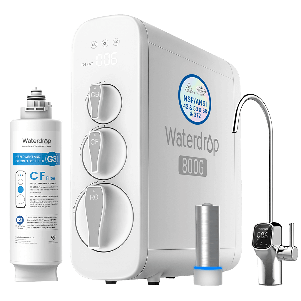 Waterdrop G3P800 Untertisch RO Wasserfiltersystem Kombi-Kit - CF